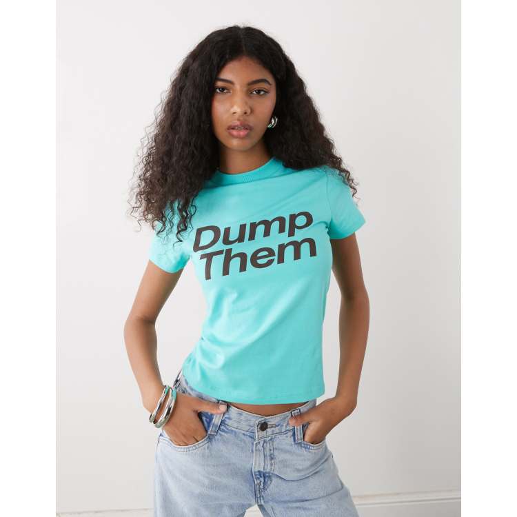 COLLUSION short sleeve Dump Them relaxed baby tee | ASOS