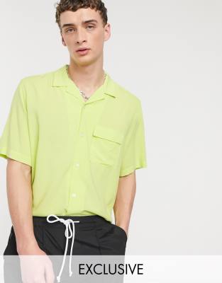 lime green formal shirt