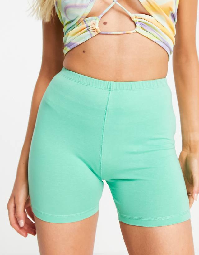 COLLUSION shorter legging shorts in green