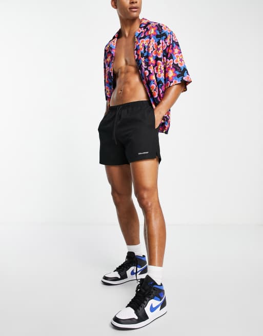 COLLUSION shorter length swim short in black | ASOS