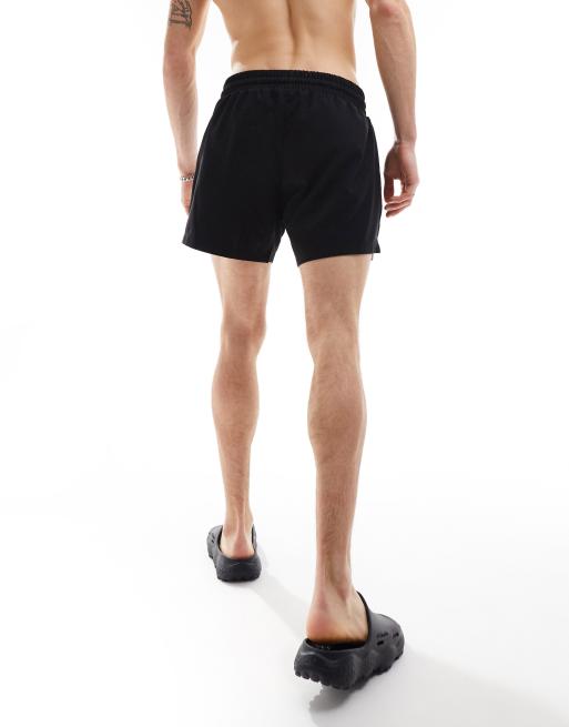COLLUSION shorter length swim short in black, 2 of 4