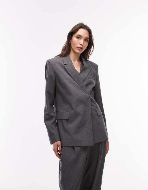 COLLUSION side button blazer in gray, 3 of 4