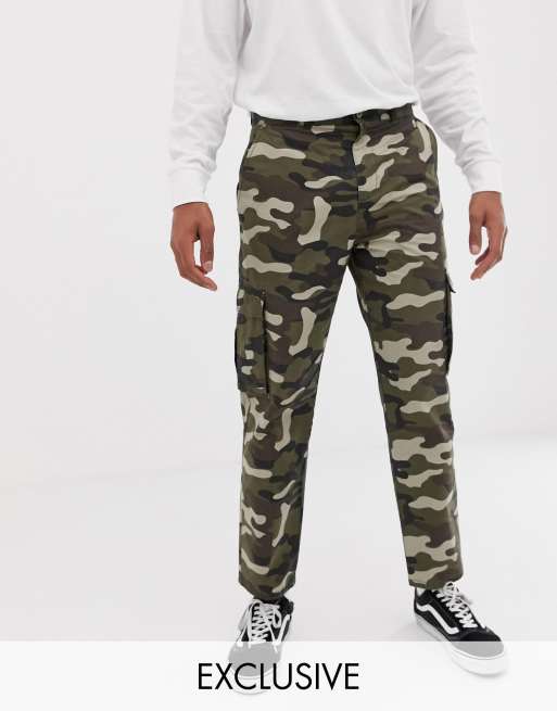 COLLUSION skater fit camo cargo