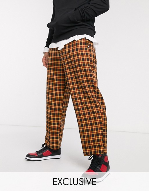 COLLUSION skater fit check trouser