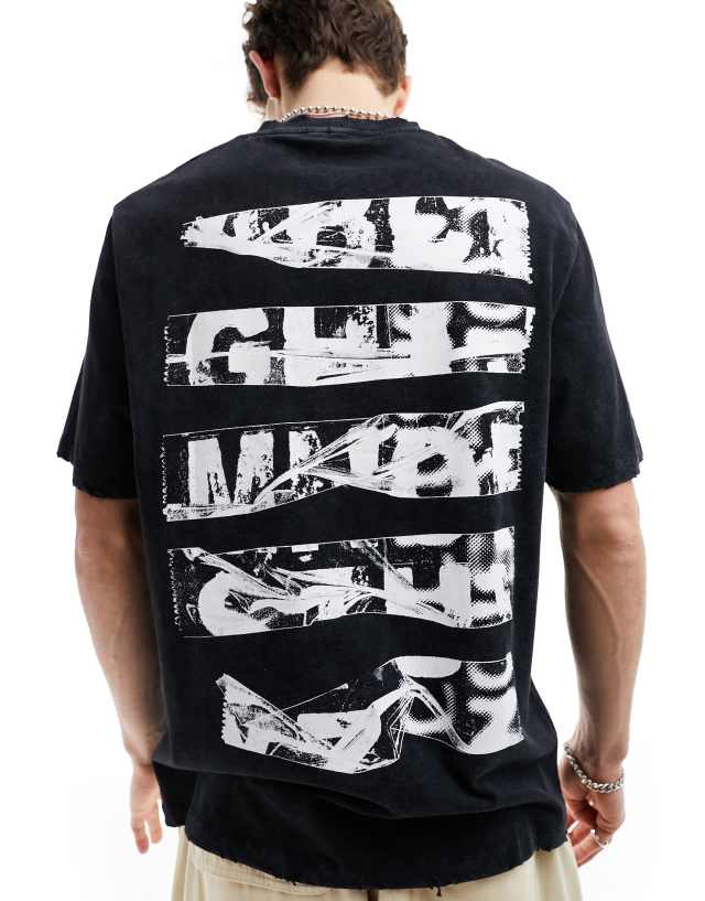 Collusion - skater fit t-shirt with tape back graphic