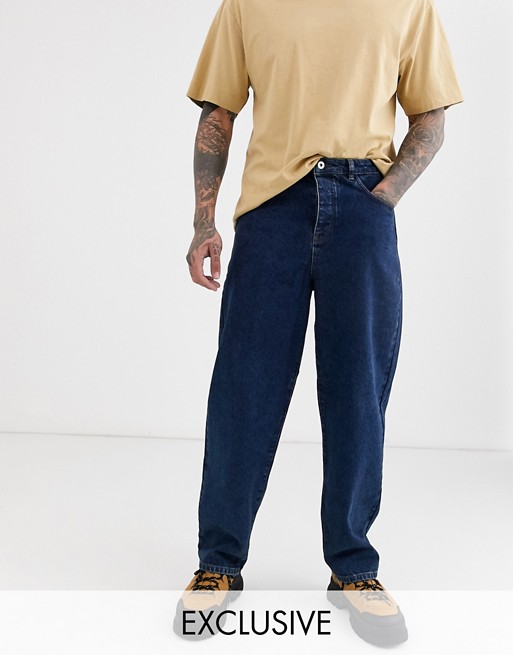 COLLUSION x004 skater jeans in overdyed indigo