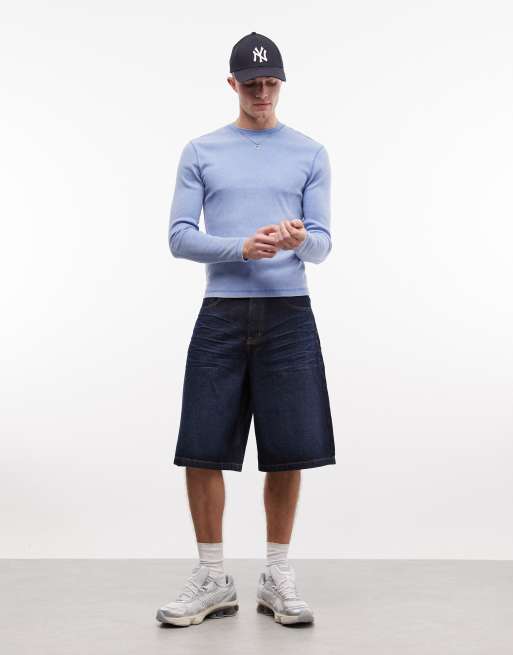 COLLUSION skater jort in rinse wash, 2 of 5