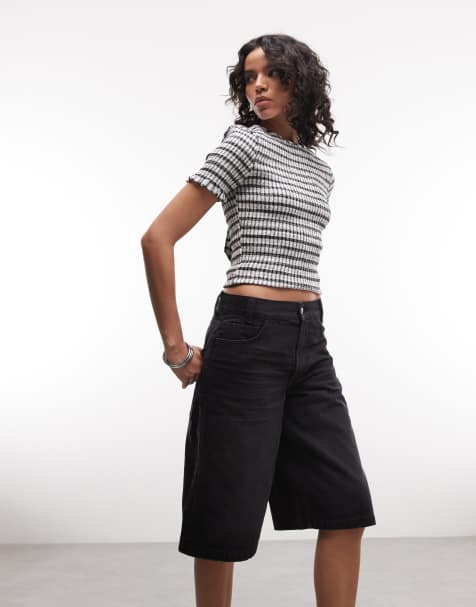 COLLUSION skater jort in washed black - view 1