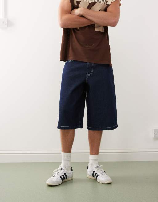 COLLUSION – Skater-Jorts aus Denim in Rinse-Waschung mit Kontrastnaht, 2 von 5