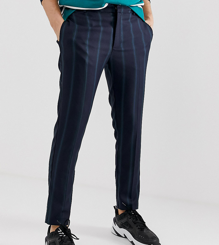 COLLUSION skinny fit stripe trouser-Black