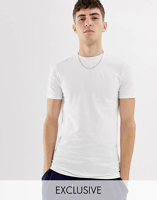 snyde læder beskydning COLLUSION skinny fit t-shirt in white | ASOS