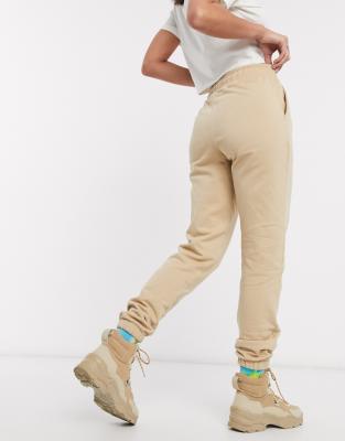 beige skinny joggers
