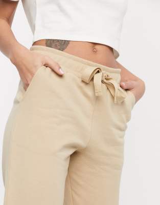 beige skinny joggers