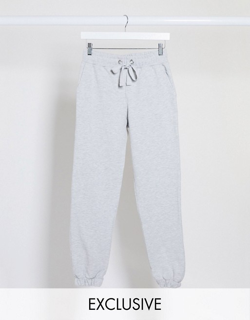 COLLUSION skinny joggers in grey marl
