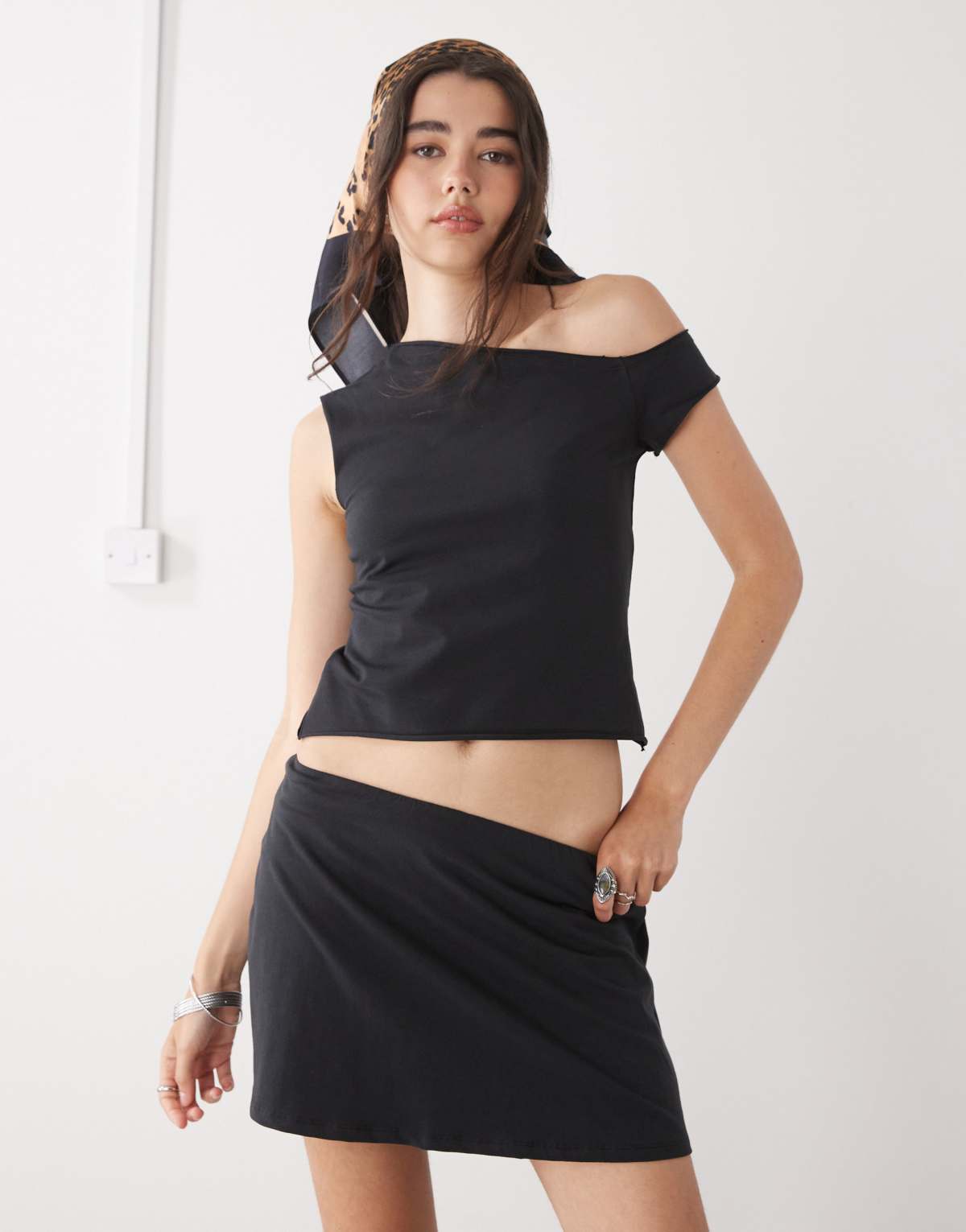 COLLUSION skort in black