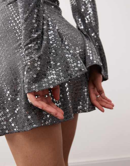 gunmetal glitter dress Colors Dress K102 main image 1