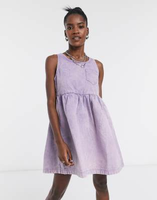 purple smock dress