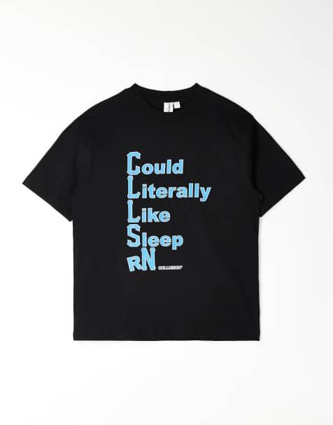 COLLUSION slim graphic t-shirt in black - view 1