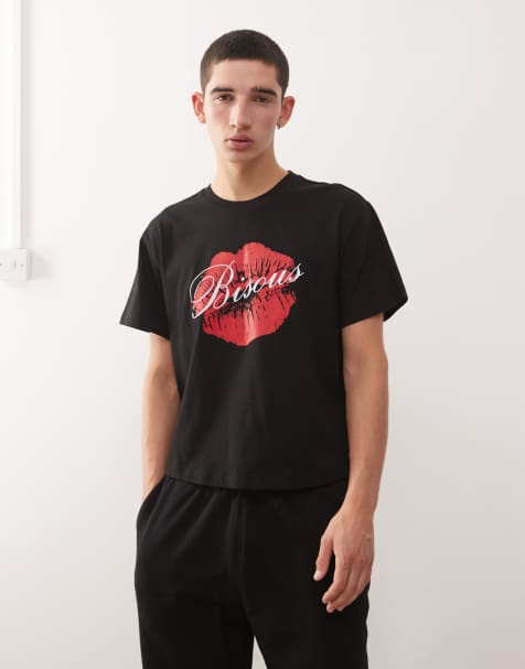 COLLUSION slim graphic t-shirt in black - view 1