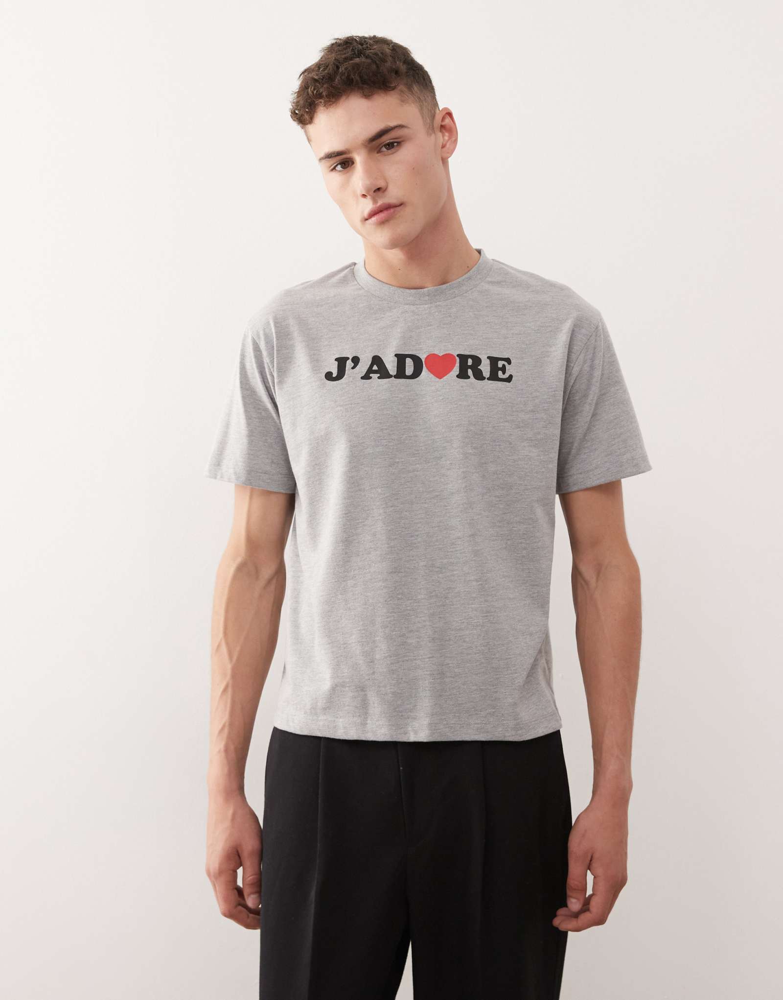 Тонкая футболка с графическим рисунком COLLUSION из серого вереска