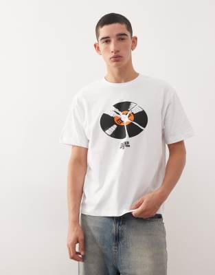 Collusion Slim Graphic T-shirt In White