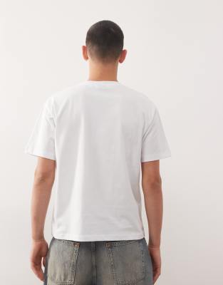 Collusion Slim Graphic T-shirt In White