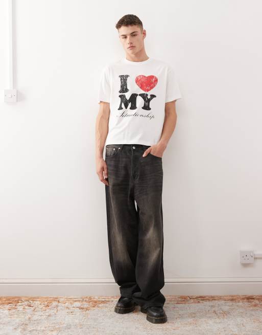 COLLUSION slim white slogan t-shirt, 2 of 5