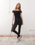 [Collusion] COLLUSION slinky a-line micro skort in black M BLACK