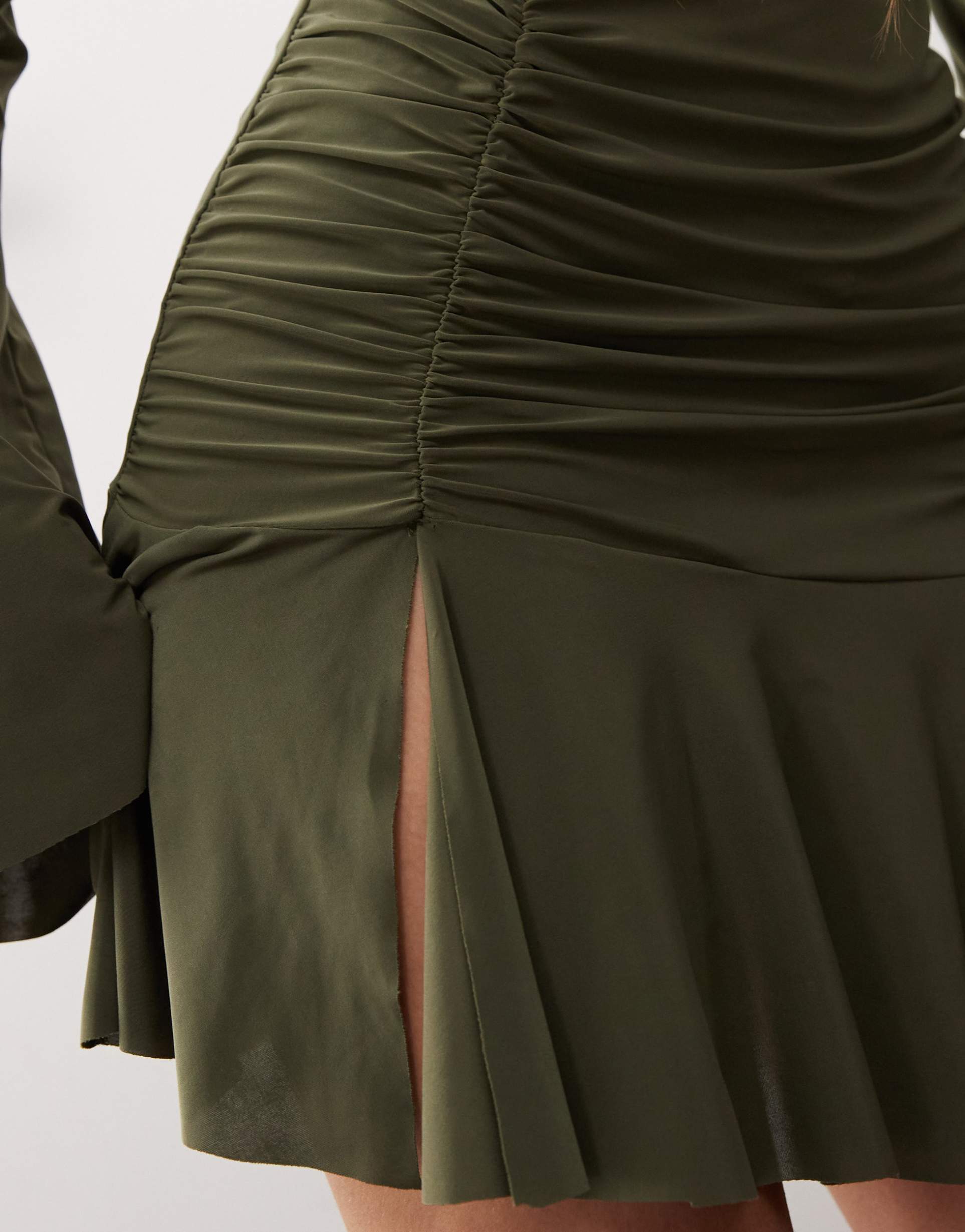 collusion slinky dress in khaki