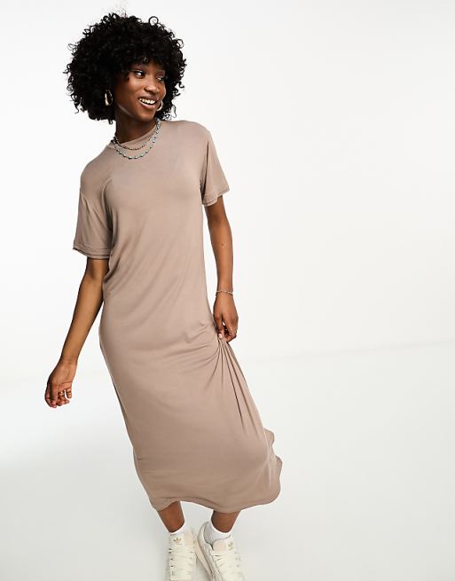 tee shirt maxi dress T-Shirt - / Black- SizeS 96% RAYON 4% SPANDEX Made In Oversized Black T-Shirt Dress with
