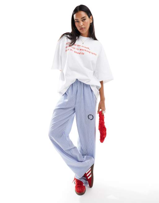 COLLUSION slogan oversized tee