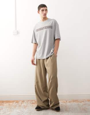 Collusion Slogan T-shirt In Gray