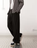 [Collusion] COLLUSION smart wide leg pants in black W32 BLACK