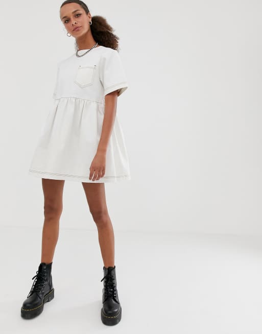 White dress sale with doc martens