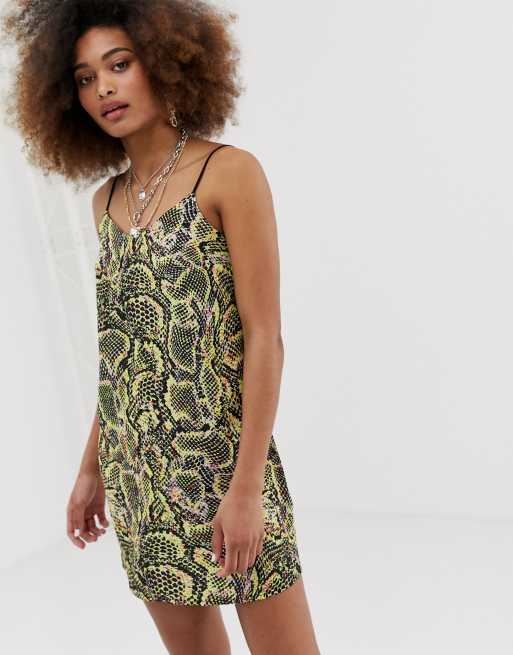 ASOS DESIGN leopard print camisole mini dress