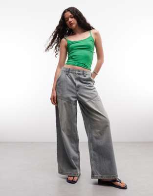 Collusion Spaghetti Strap Fitted Tank Top In Multi