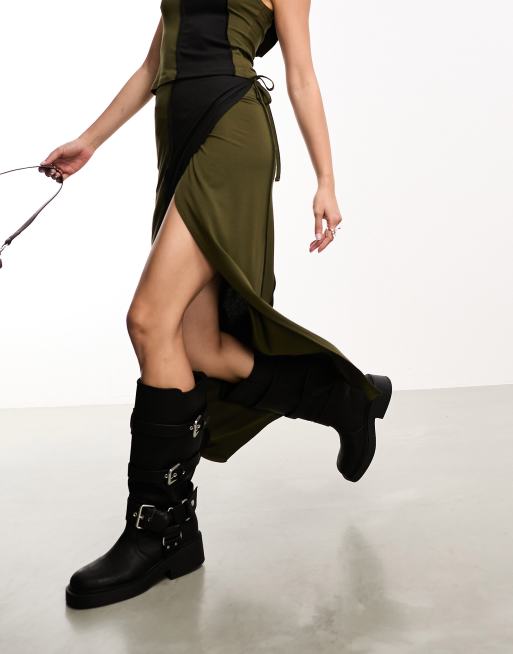 Strap wrap long on sale skirt