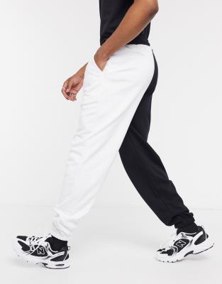 black & white joggers