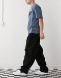 [Collusion] COLLUSION spliced seam balloon pants in washed black W26 Washed black