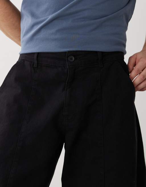 COLLUSION spliced seam balloon pants in washed black | ASOS