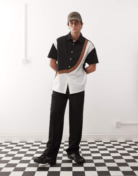 COLLUSION spliced SL shirt in multi - view 1