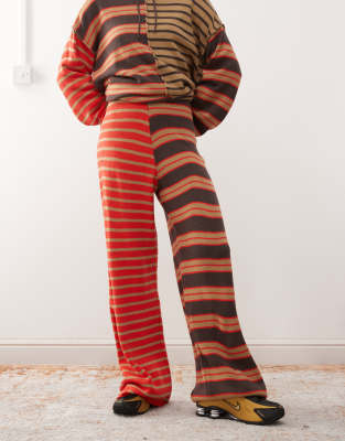 Collusion Spliced Stripe Knitted Sweatpants - Part Of A Set-multi In Multi