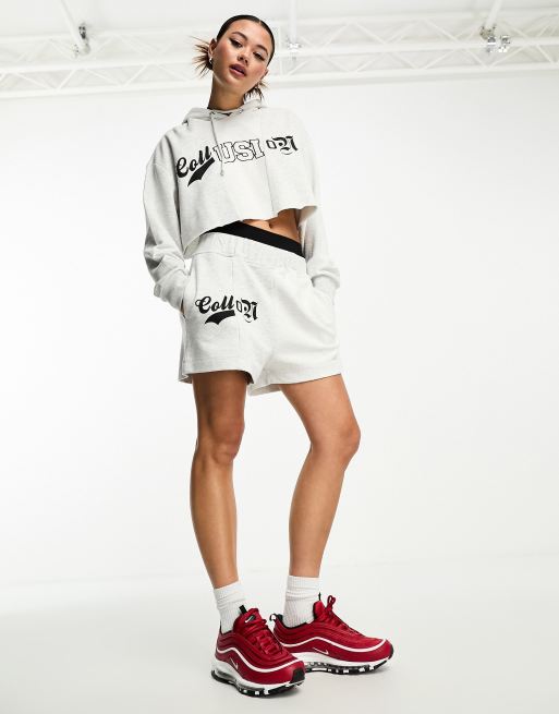 Cropped hoodie best sale and shorts