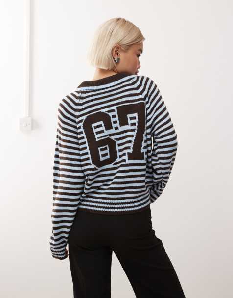 COLLUSION – Sportowy sweter polo w paski - view 1