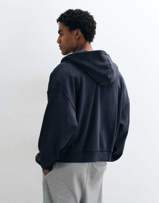 COLLUSION sports boxy ziptrøje i sort, 4 af 5