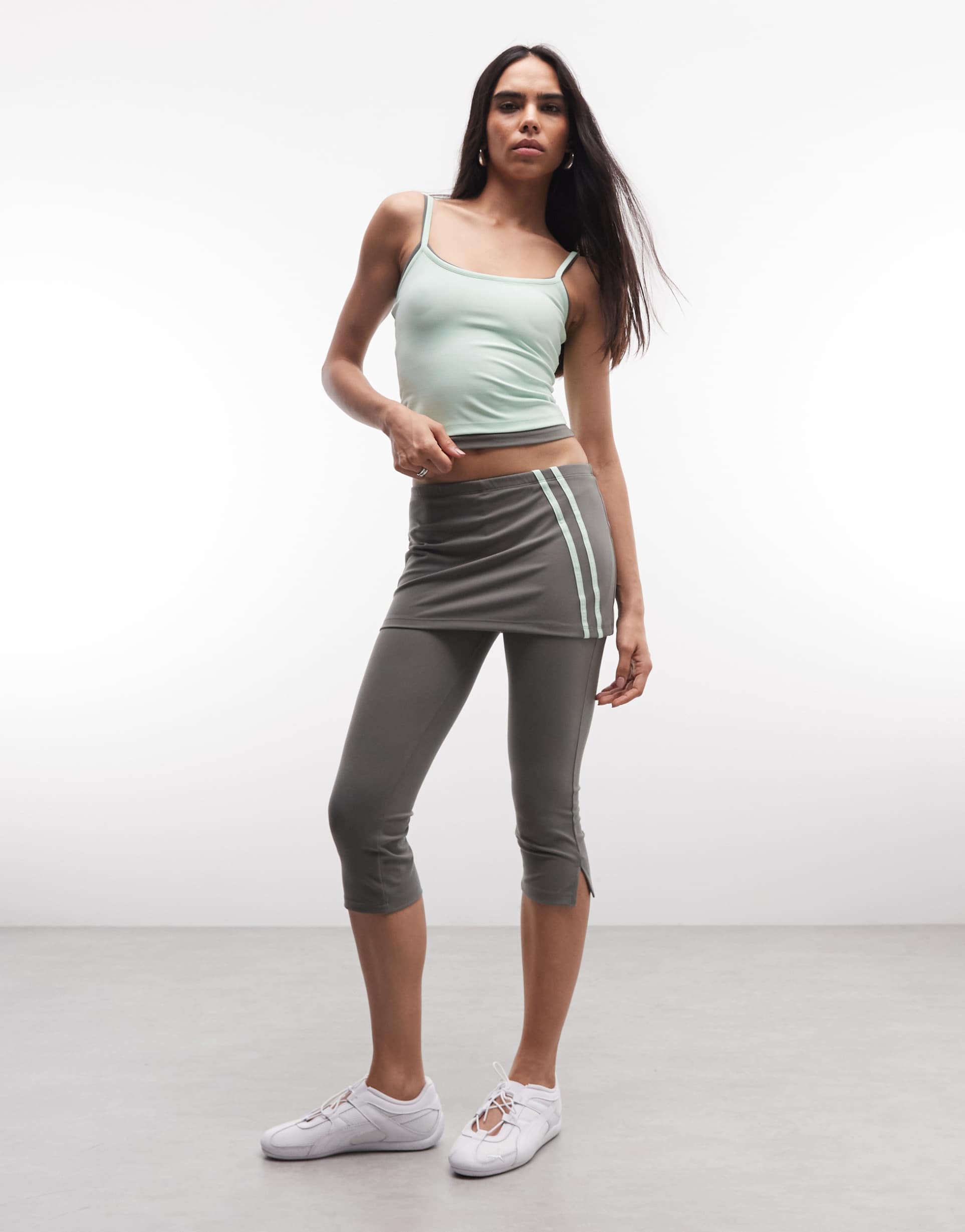 collusion sporty capri skirt pants