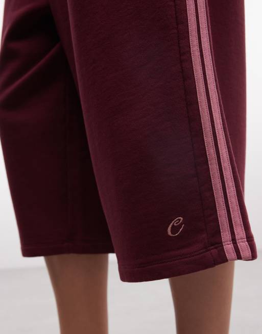 COLLUSION sporty striped baggy longline jersey shorts in navy, 2 of 5