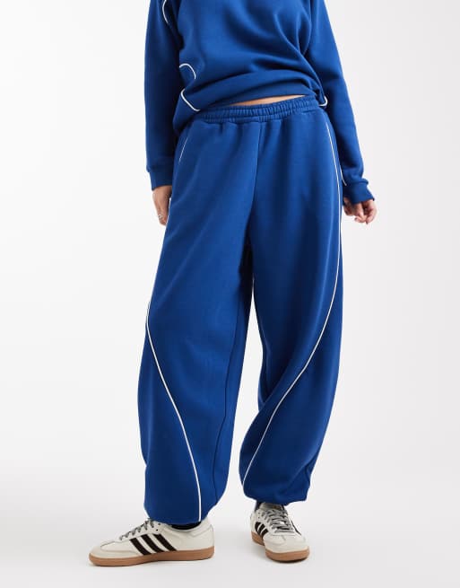 COLLUSION sporty sweatpants with piping detailing in cobalt blue - part of a set, 2 of 5