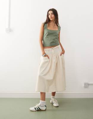 Collusion Square Neck Top In Green