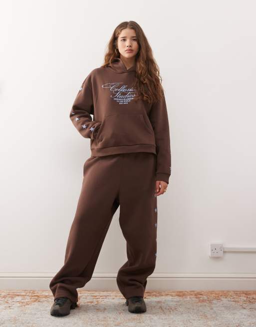 COLLUSION star logo co-ord in chocolate